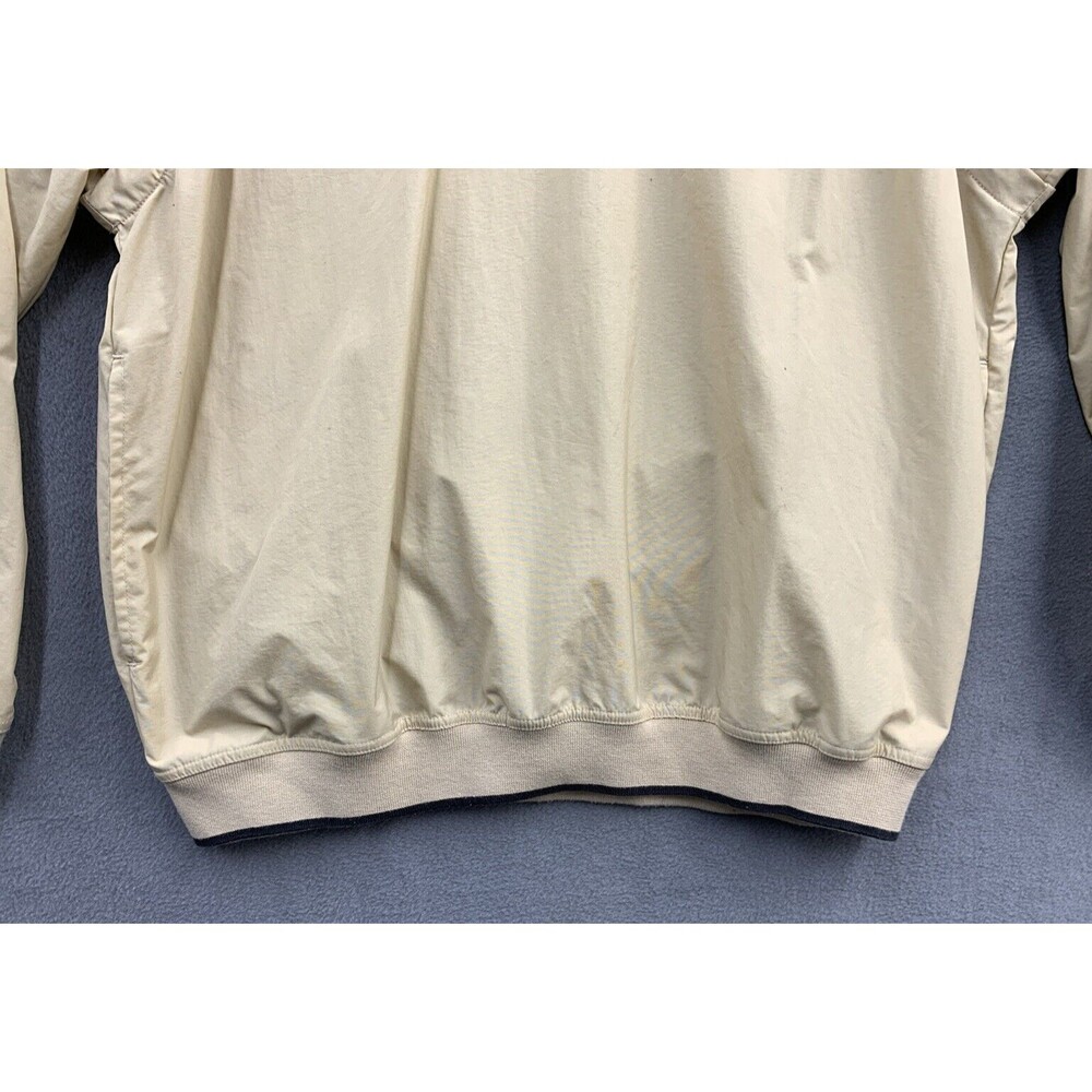 Scandia Woods V Neck Pullover Windbreaker Shirt Vesy Men Small Beige Zip Sleeves - Picture 11 of 14